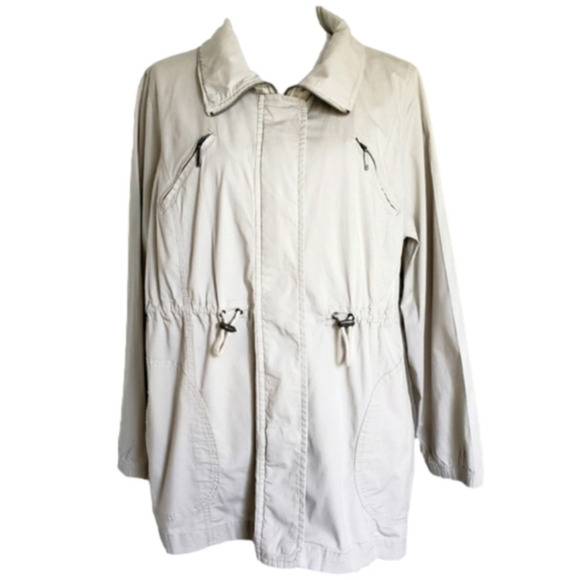 STYLE & CO CASUAL JACKET KHAKI SZ 14W - Picture 2 of 9